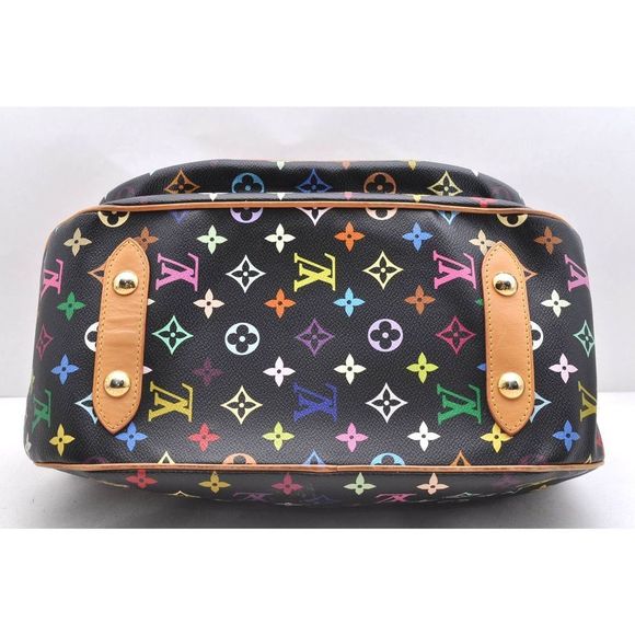 Auth Louis Vuitton Monogram Multicolor Rita 2way Hand Bag Black - Picture 5 of 12